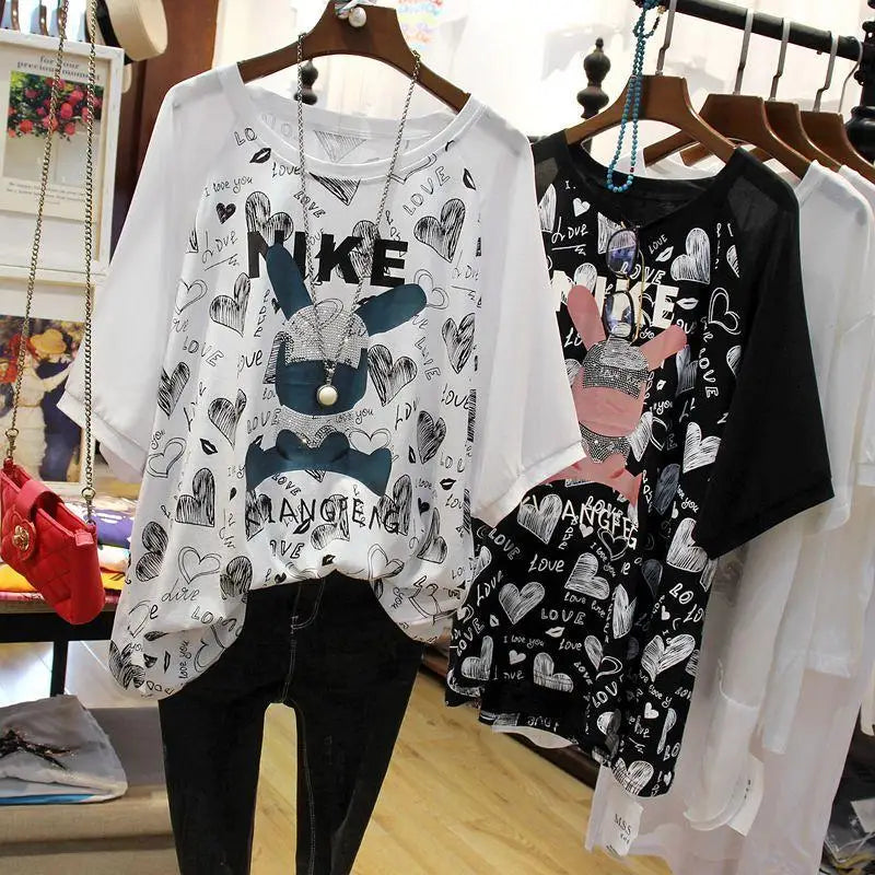 Kara - Übergroßes T-Shirt im Vintage-Streetfashion-Look