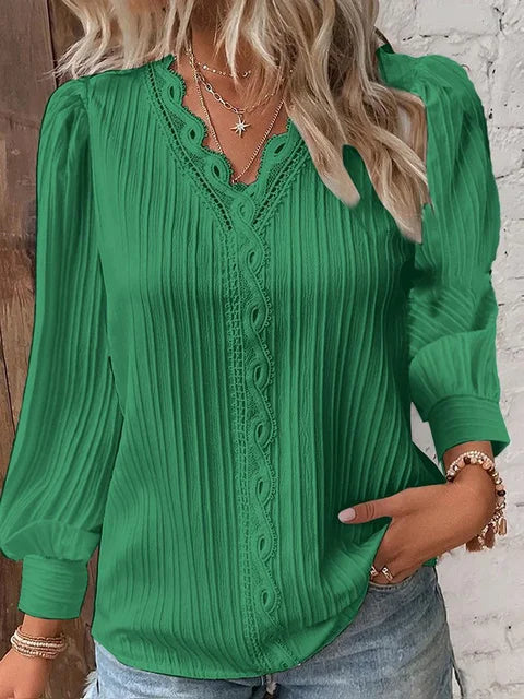 Lillymoda | Alora - Elegante Bluse mit V-Ausschnitt