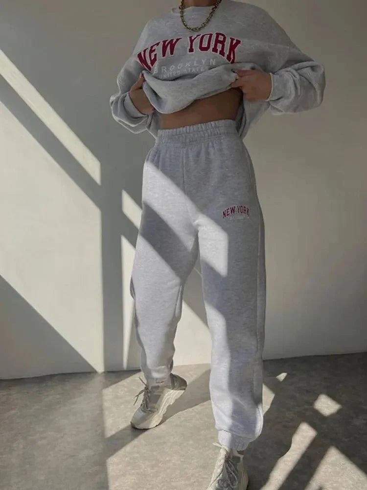 Lillymoda | Amira - Lässiger Bedruckter Trainingsanzug [Pullover+Hose]