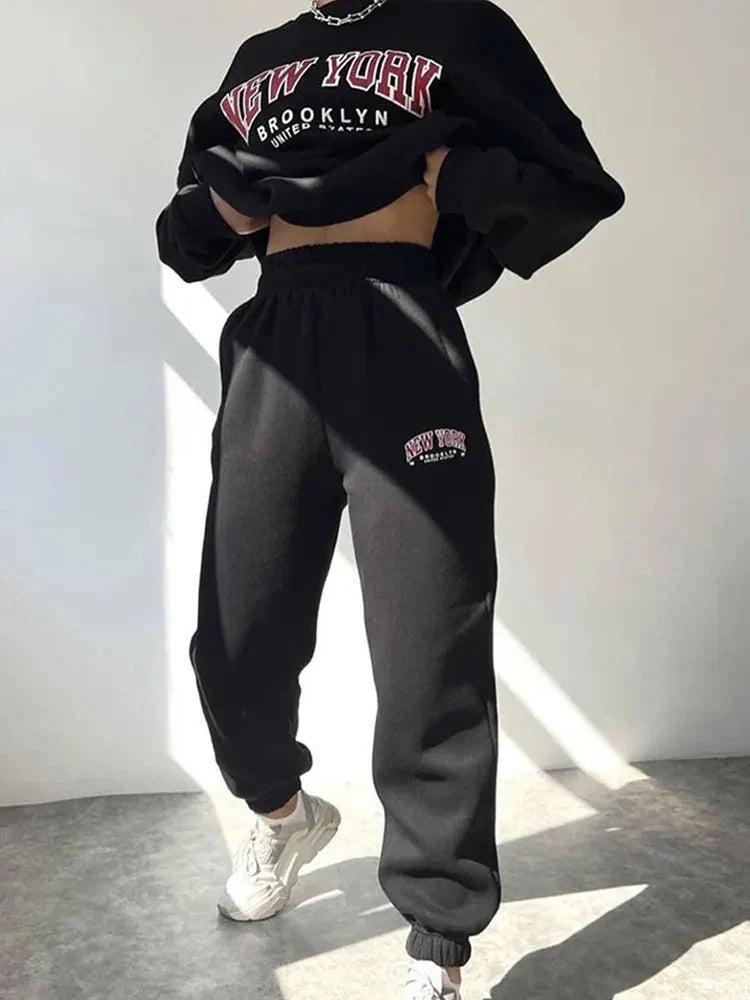 Lillymoda | Amira - Lässiger Bedruckter Trainingsanzug [Pullover+Hose]