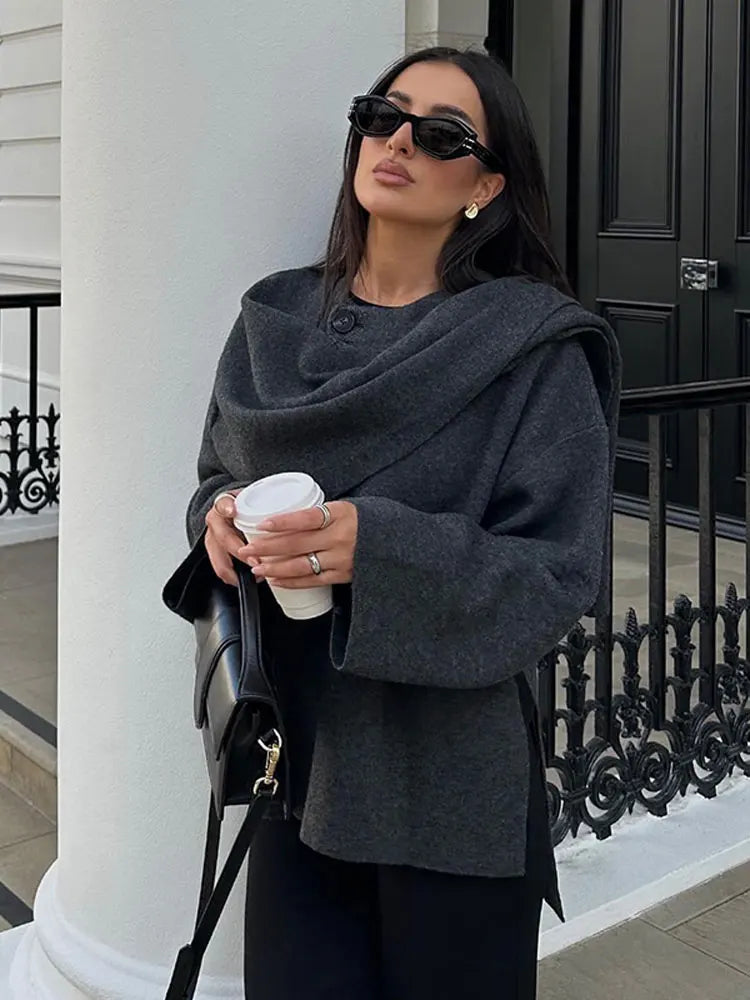 Lillymoda | Anastacia - Classy Jacke mit Passendem Schal