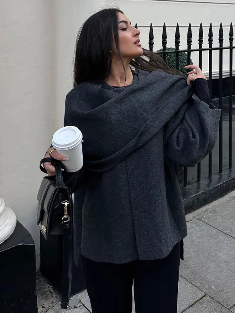 Lillymoda | Anastacia - Classy Jacke mit Passendem Schal