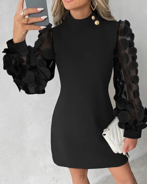 Lillymoda | Chloe - Elegantes Minikleid mit Laternenärmeln