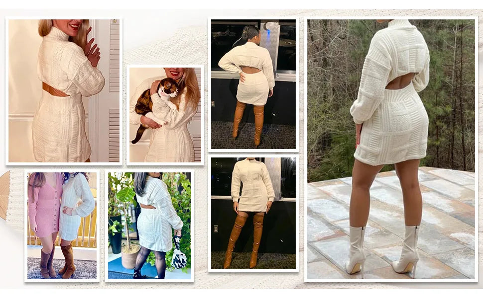 Lillymoda | Blaire - Elegantes Gestricktes Minikleid