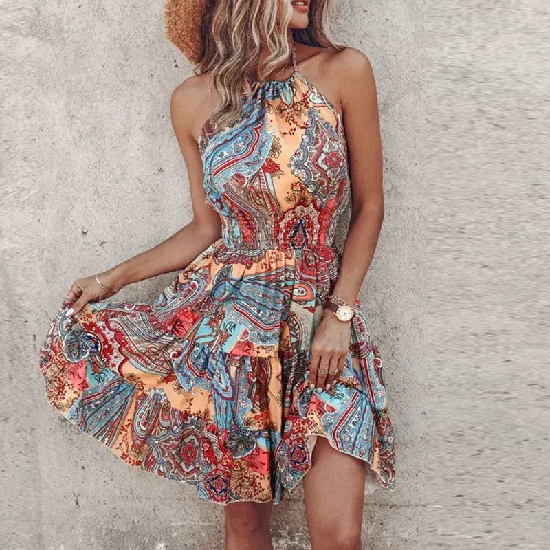 Lillymoda | Isla - Neckholder Boho Sommerkleid
