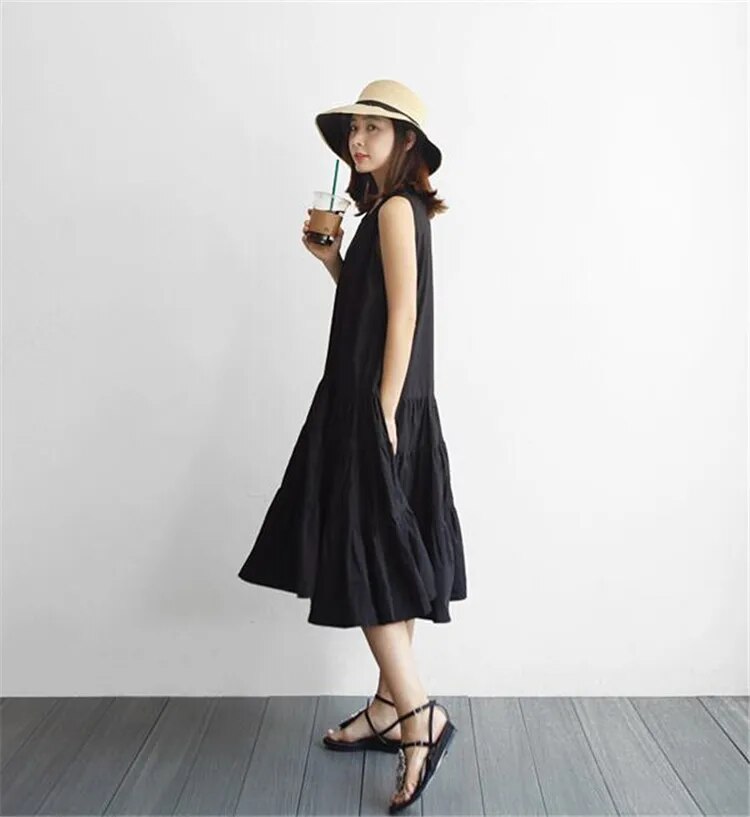 Lillymoda | Jane - Lässiges ärmelloses fließendes Kleid