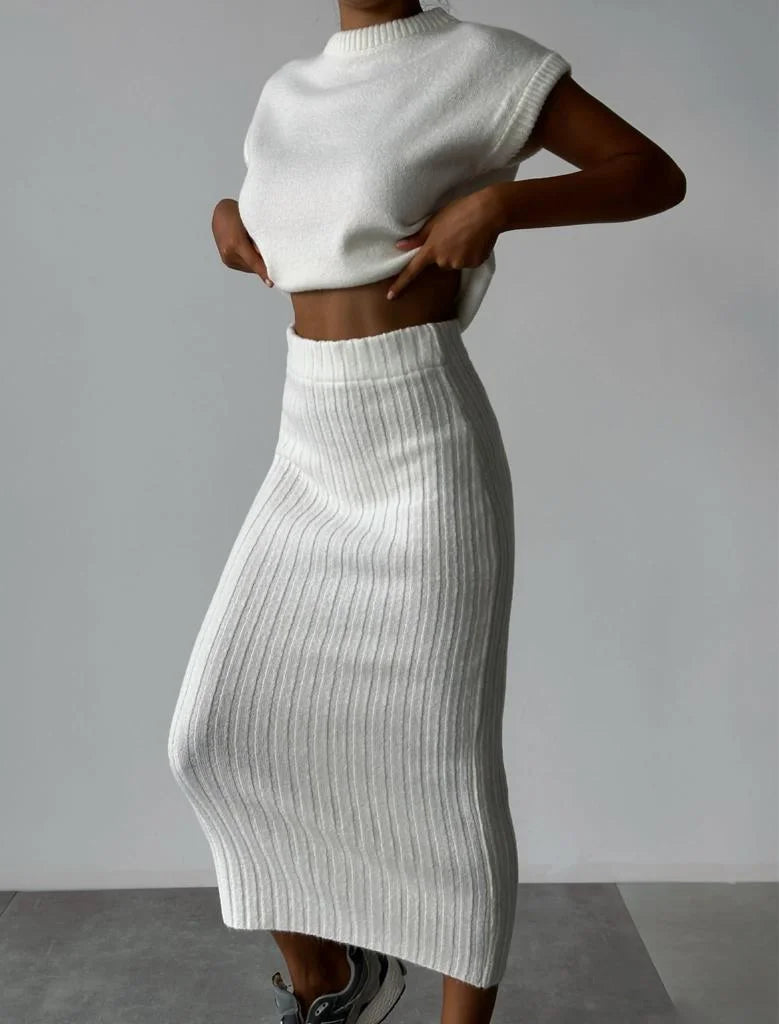 Lillymoda | Carmen - Warmes Strickset [Oberteil+Rock]