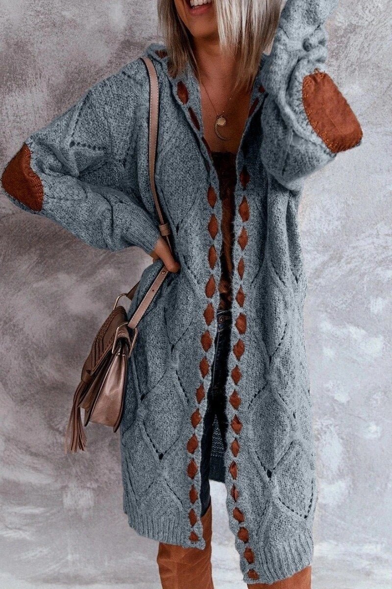 Lillymoda | Greta - Damen-Strickjacke mit Kapuze
