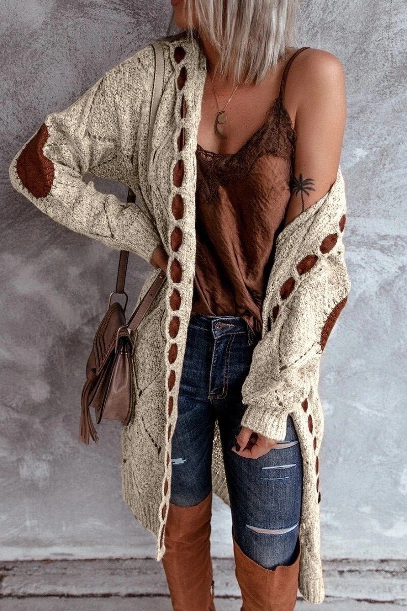 Lillymoda | Greta - Damen-Strickjacke mit Kapuze