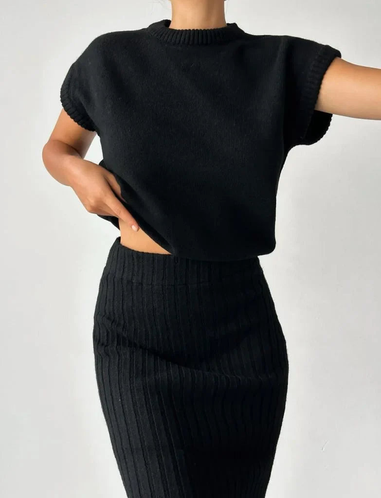Lillymoda | Carmen - Warmes Strickset [Oberteil+Rock]