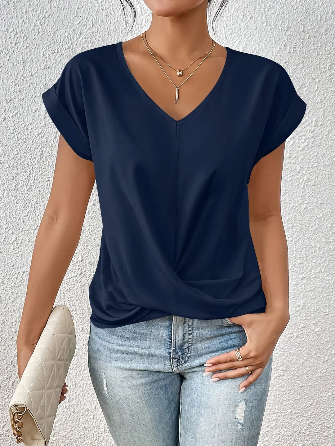 Cleo Casual Shirt | Lässiges T-Shirt mit Sweetheart-Ausschnitt