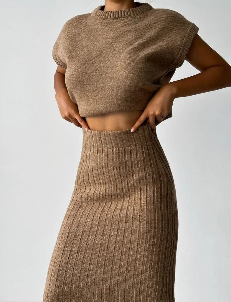 Lillymoda | Carmen - Warmes Strickset [Oberteil+Rock]