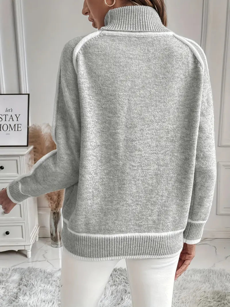Jenny - Gestrickter Rollkragenpullover für Damen