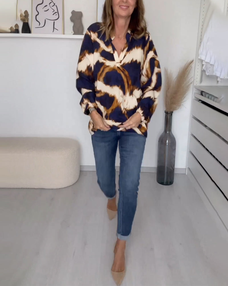 Lillymoda | Cecilia - Bedruckte Oberteile mit Langen Ärmeln