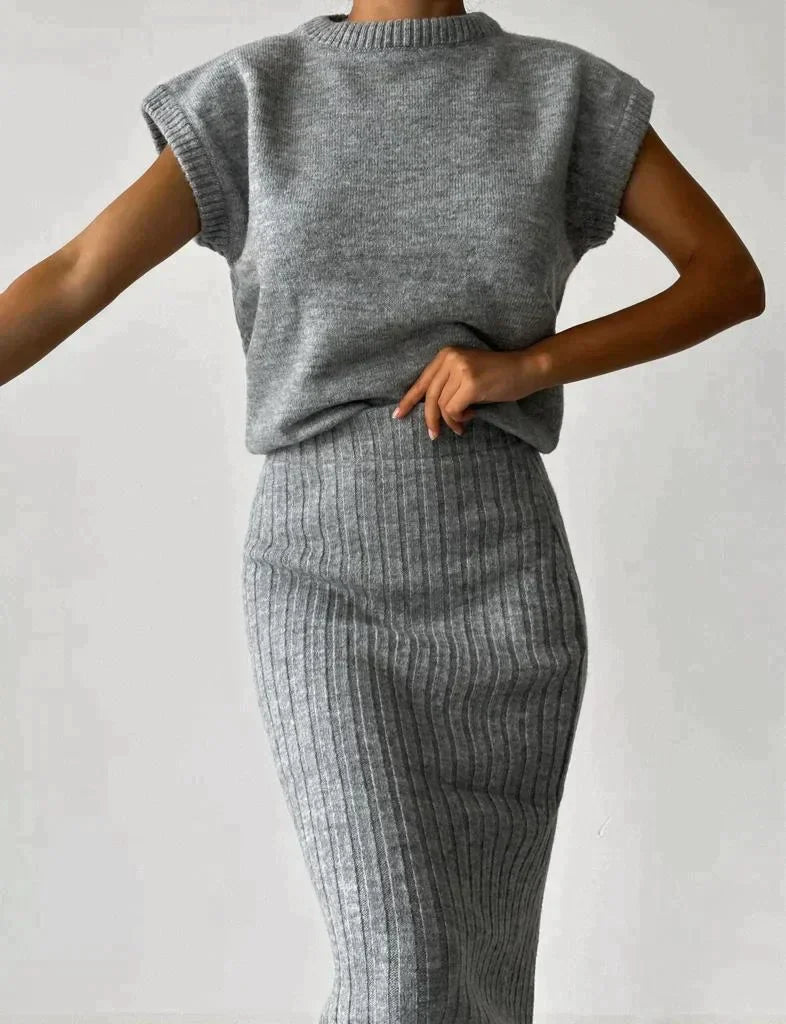 Lillymoda | Carmen - Warmes Strickset [Oberteil+Rock]