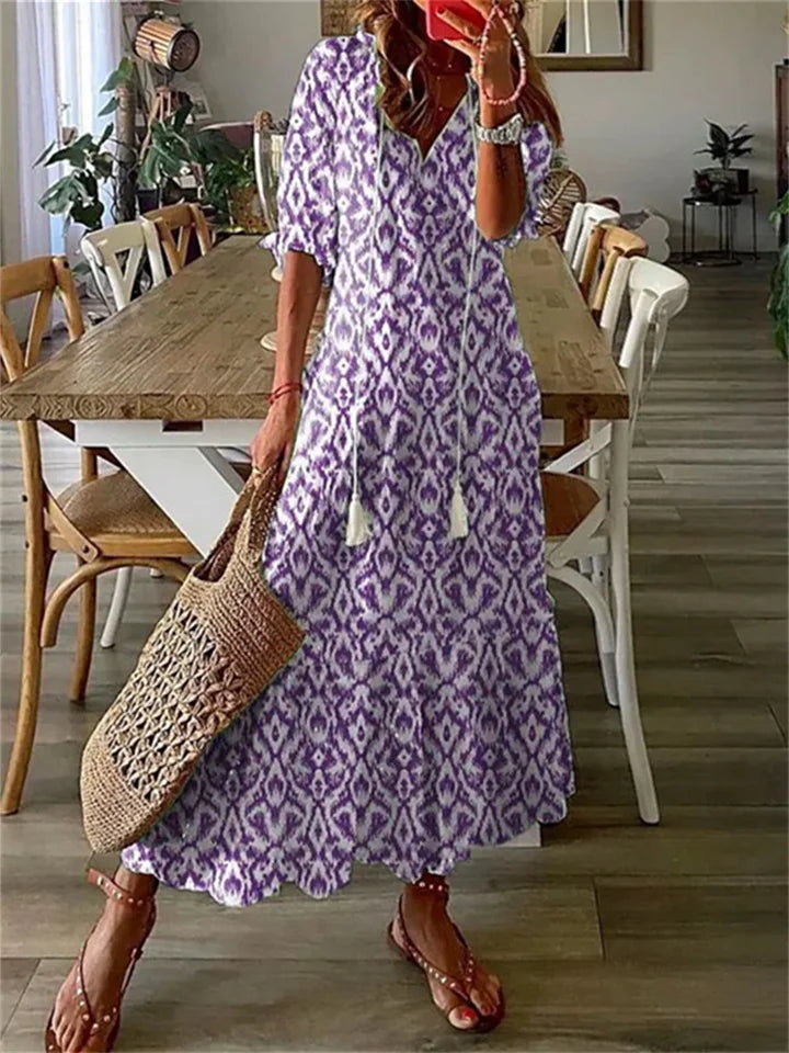 Maxi Sommerkleid Damen Elegant Luftig Strandlook – Selira
