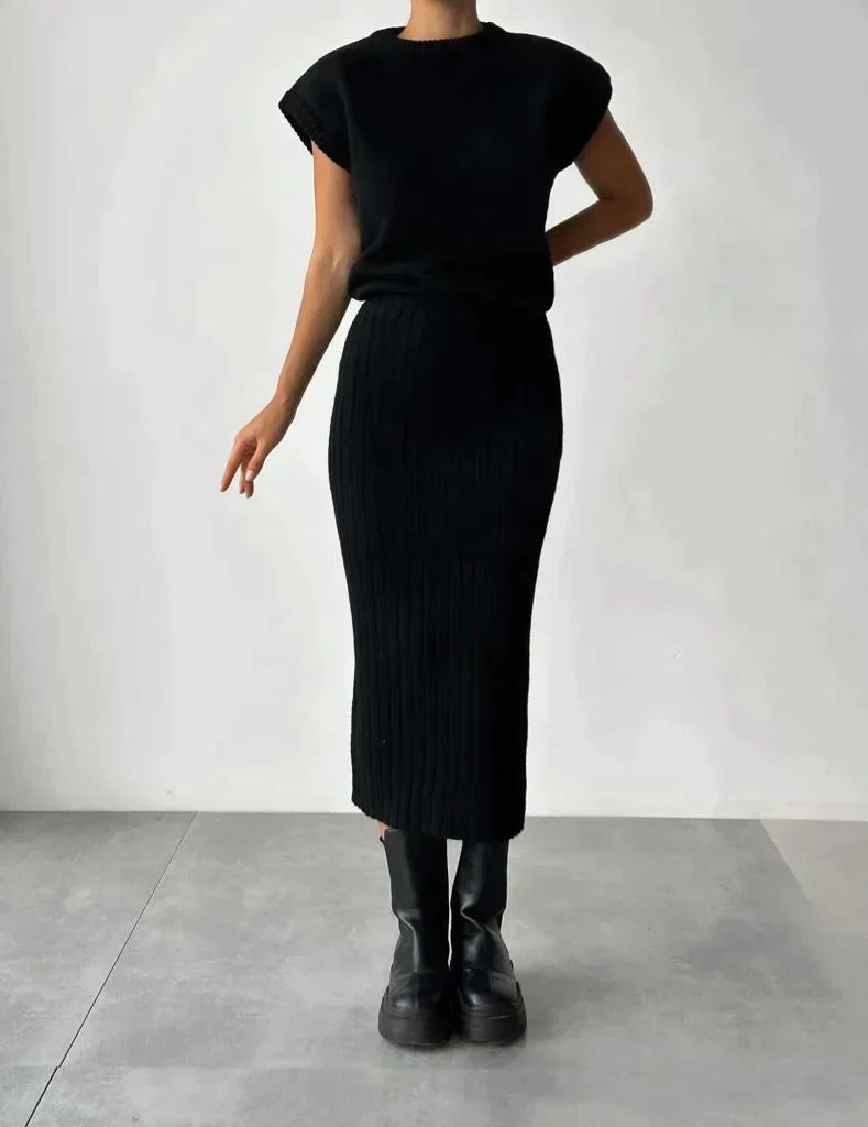Lillymoda | Carmen - Warmes Strickset [Oberteil+Rock]