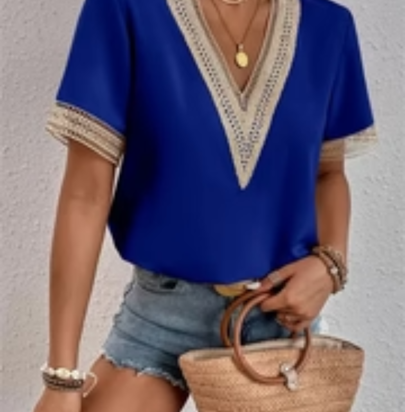 Malin | Damen Kurzarm Bluse | Modern