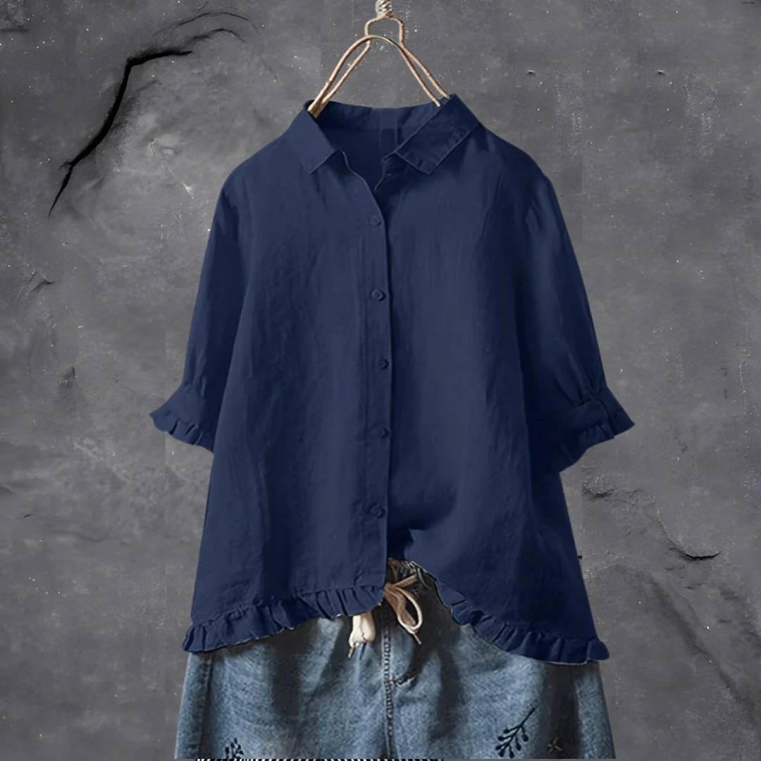 Priska | Damen Kurzarm Bluse | Festliche