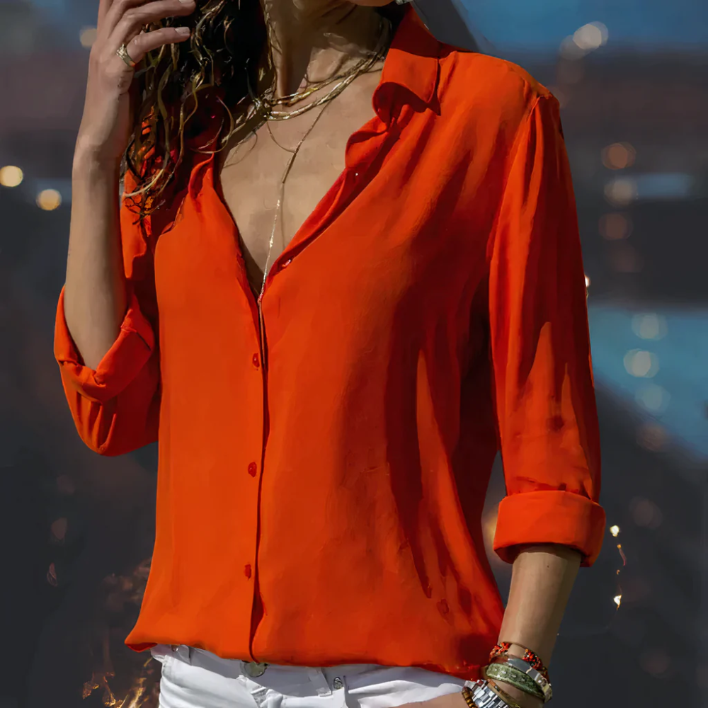 Tini | Damen Langarm Bluse | Elegant