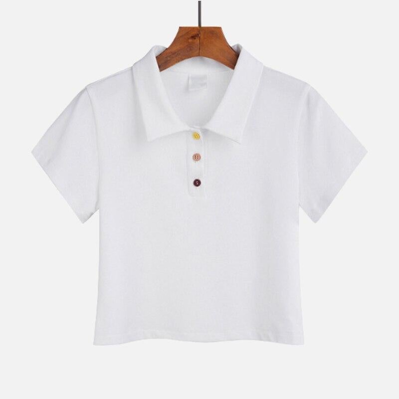 Damen-Poloshirt, cropped