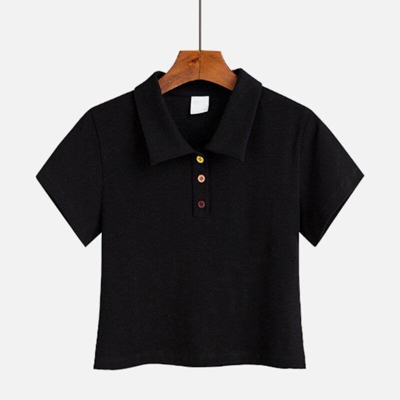 Damen-Poloshirt, cropped