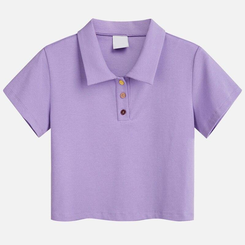 Damen-Poloshirt, cropped