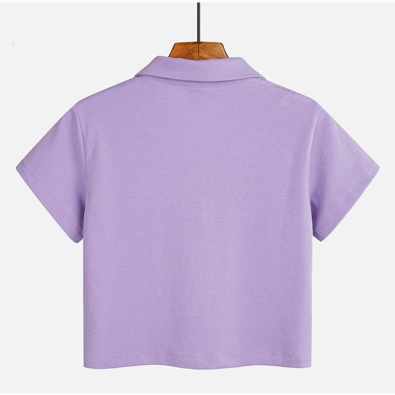 Damen-Poloshirt, cropped