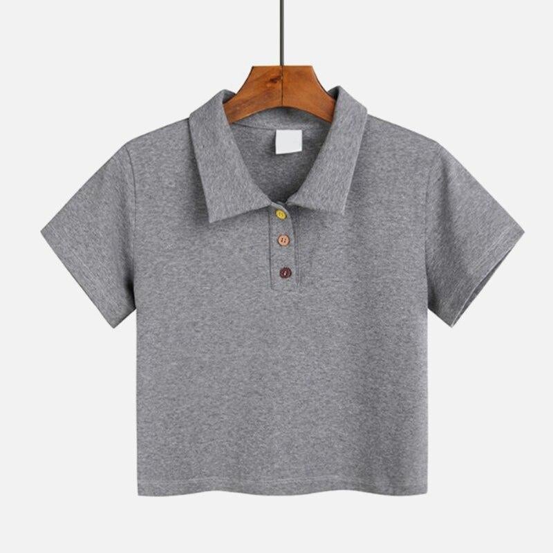 Damen-Poloshirt, cropped
