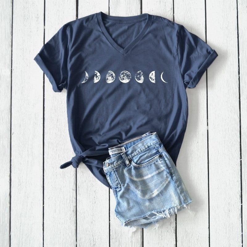 Damen-T-Shirt mit Mondemotiv