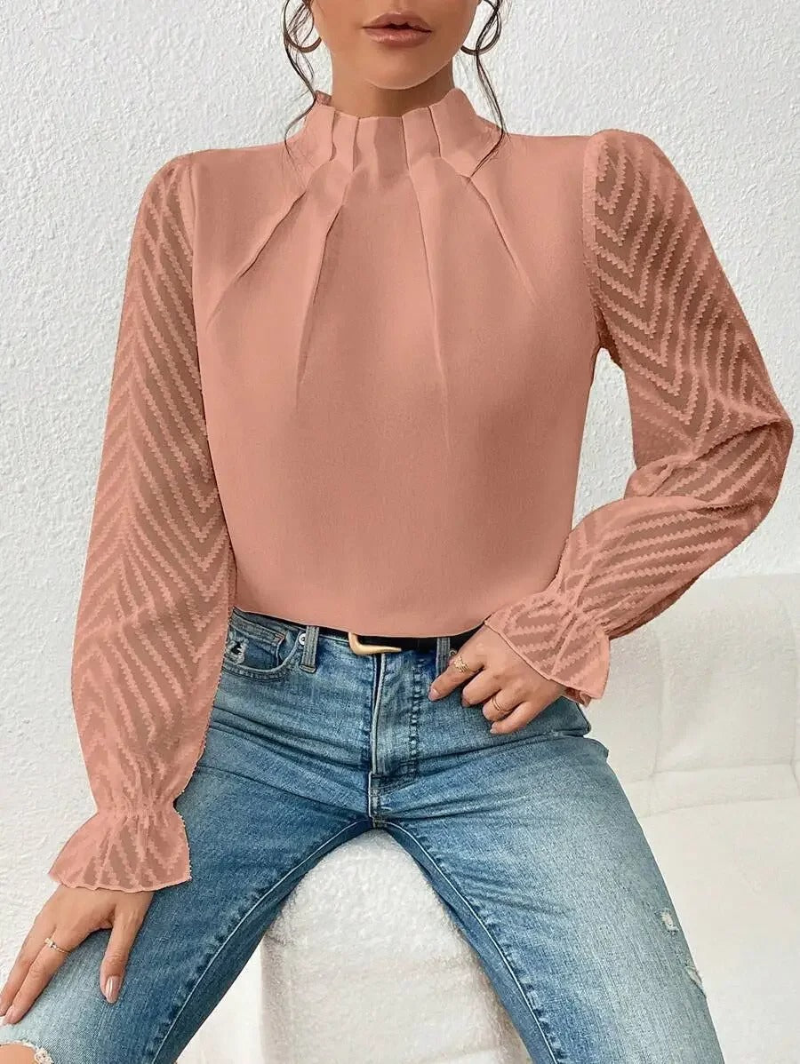 Lillymoda | Felicity - Elegantes Top mit Rüschenärmel für Frauen