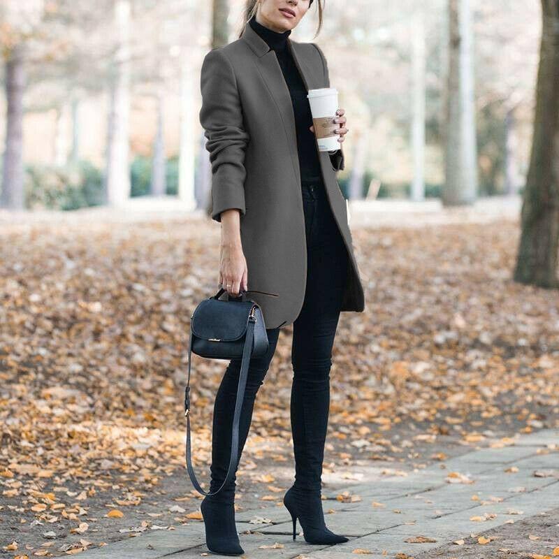 Langer Retro-Mantel für Damen