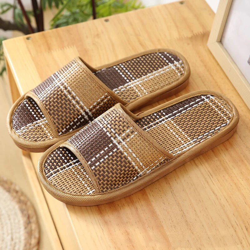 Lillymoda | Alex - Bequeme Rattan Hausschuhe