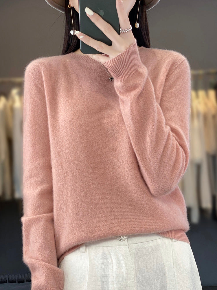 Lillymoda | Brenna - lässiger Strickpullover mit O-Ausschnitt