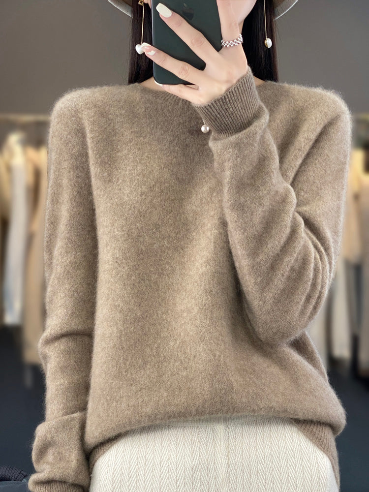 Lillymoda | Brenna - lässiger Strickpullover mit O-Ausschnitt