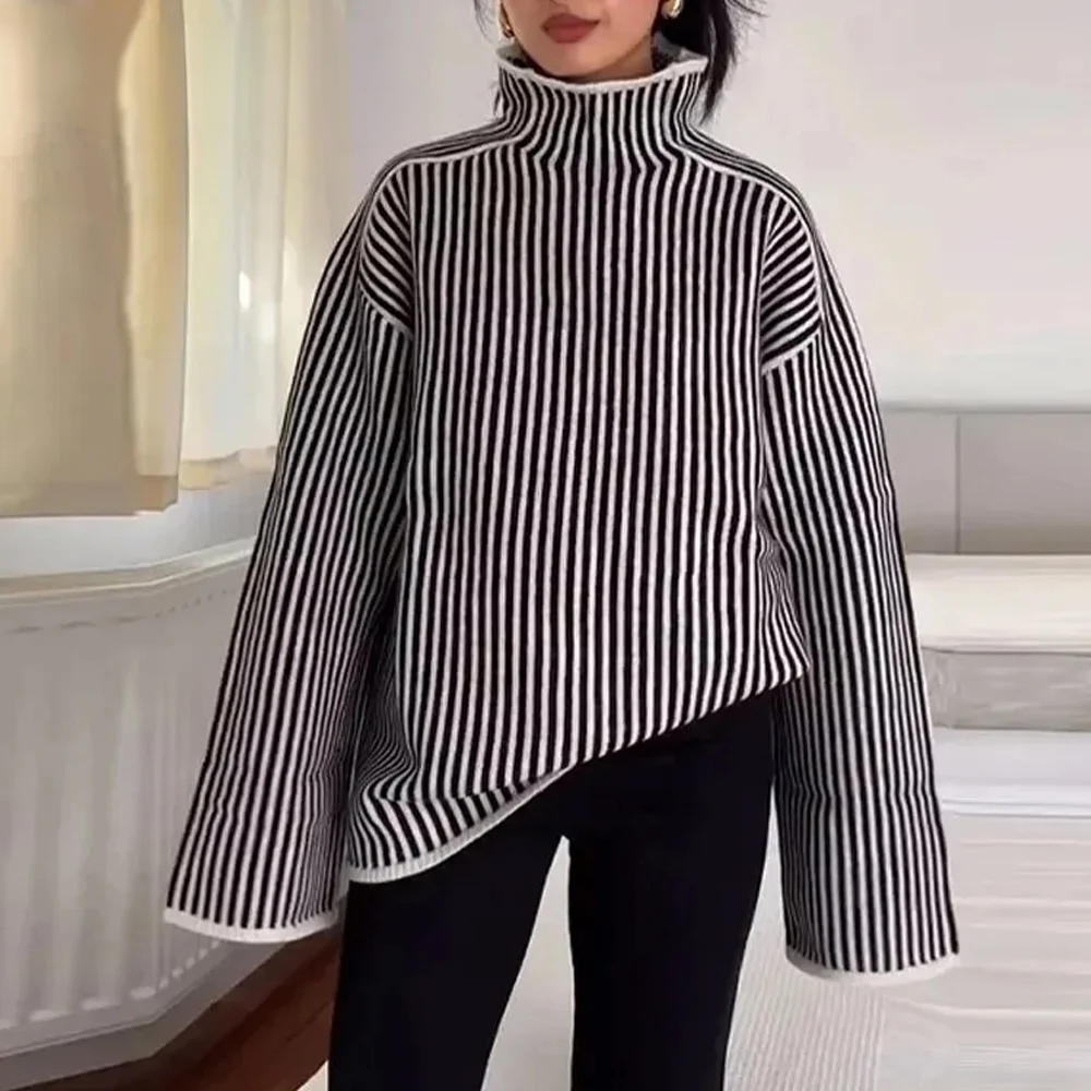 Lillymoda | Adelfa - Stylischer Rollkragenpullover in Übergröße