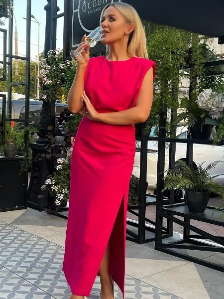 Lillymoda | Briella - elegantes langes Kleid mit Ausschnitt