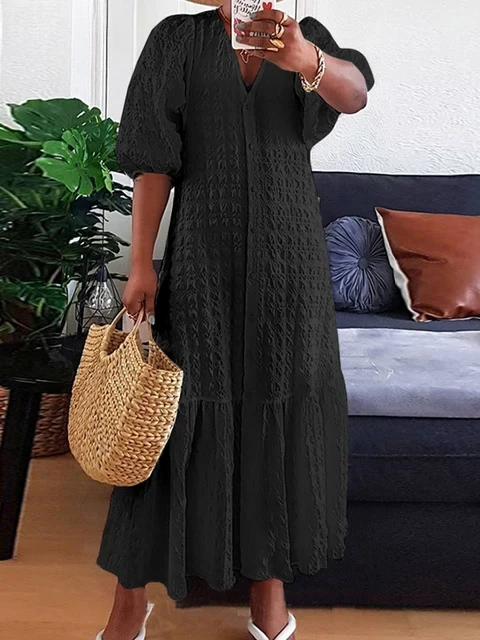 Lillymoda | Irene - Stilvolles plissiertes Maxikleid