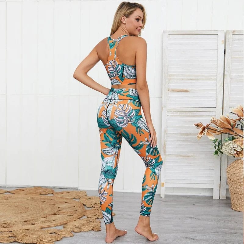 Stylisches Sportset mit Blumenmuster für Herbst und Winter