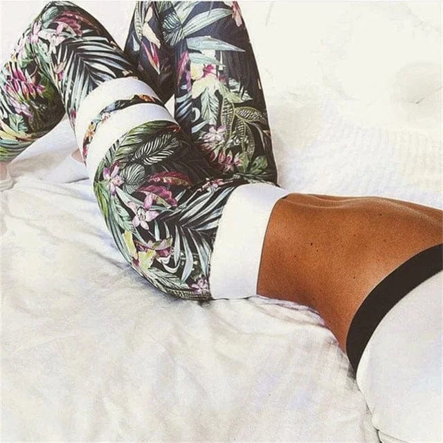 Sportset: Elegantes Blumenmuster für kalte Tage