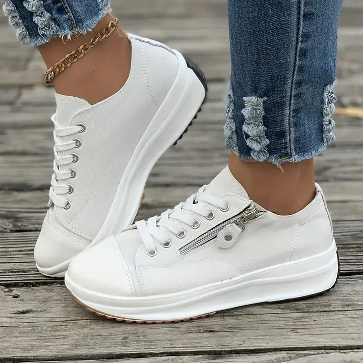 Bodil - Sportschuhe mit Reißverschluss und Schnürsenkeln