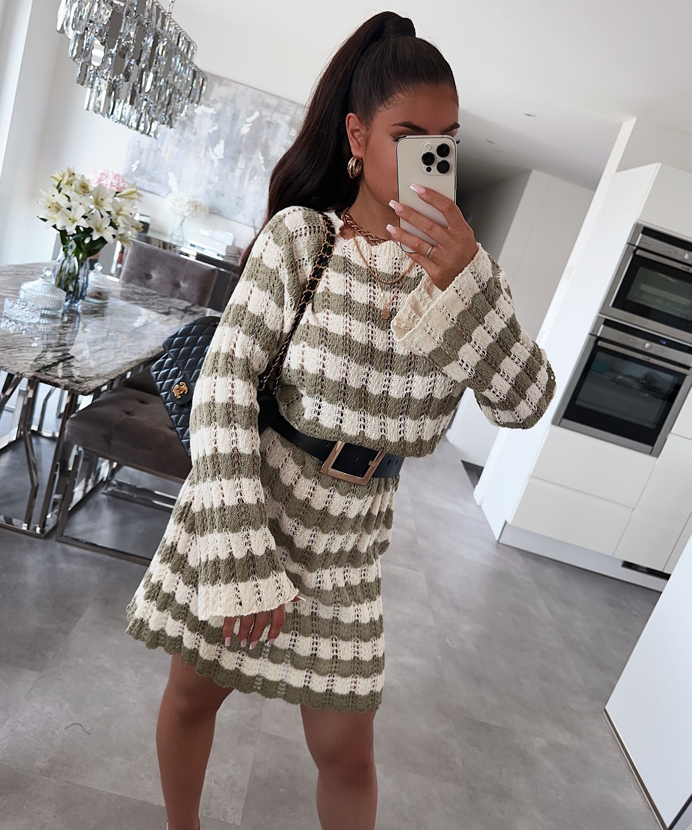 Lillymoda | Harper - Khaki Stickkleid
