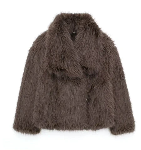 Lillymoda | Alice - Pelzige Cropped Winterjacke für Frauen