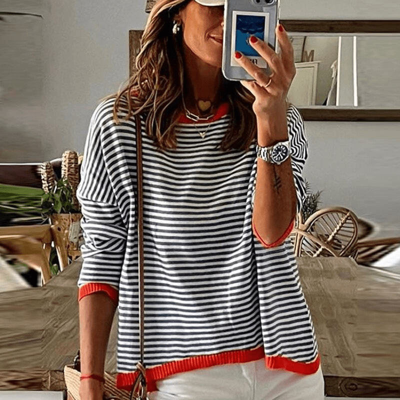 Lillymoda | Christina - Gestreifter Strickpullover für den Sommer