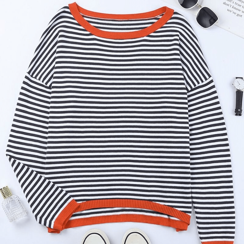 Lillymoda | Christina - Gestreifter Strickpullover für den Sommer