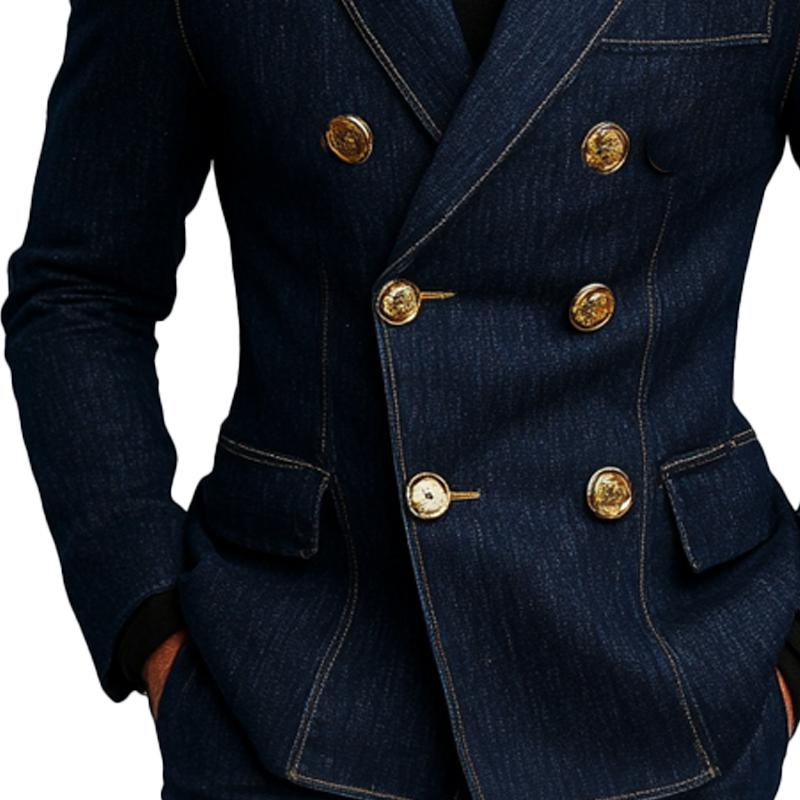 Raffinierter, moderner, einzigartiger Jeans-Blazer für Herren
