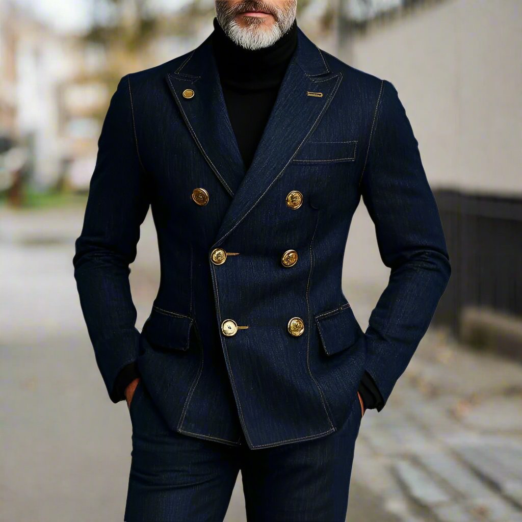 Raffinierter, moderner, einzigartiger Jeans-Blazer für Herren