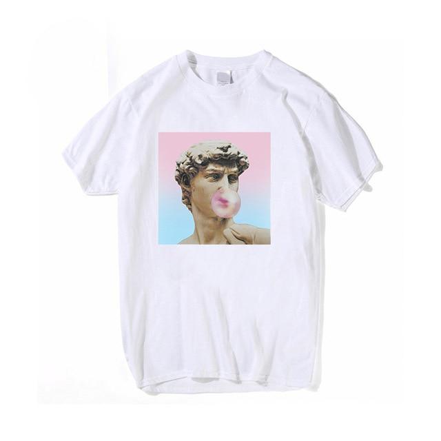 Damen T-Shirt mit künstlerischem Büstenaufdruck