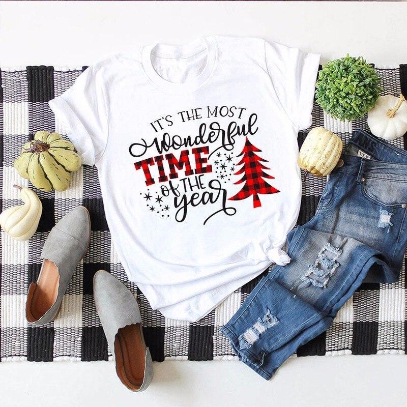 Damen-T-Shirt mit ausgefallenem Weihnachtsprint
