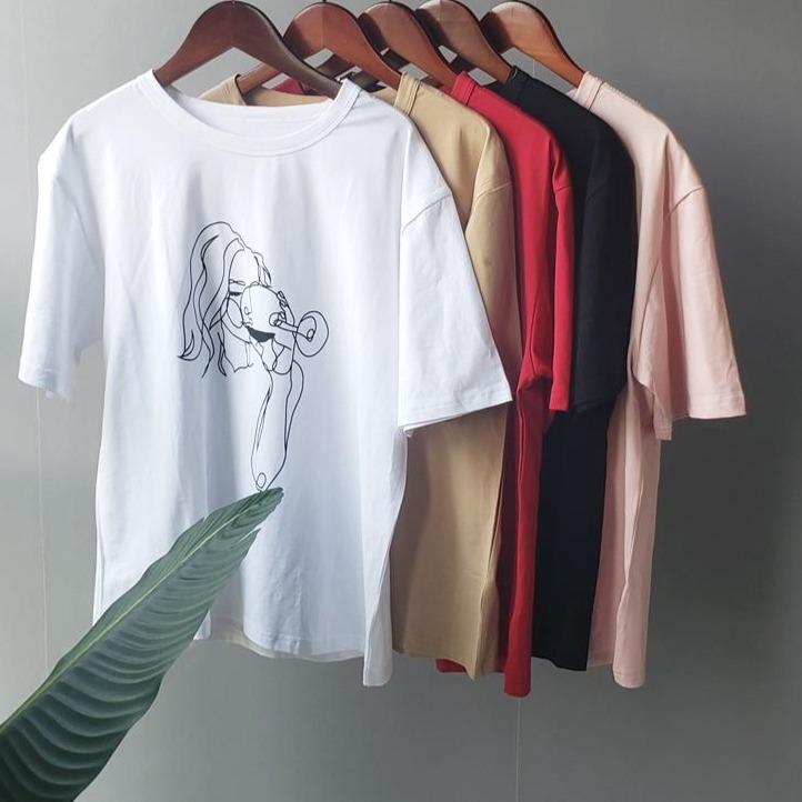 Damen-T-Shirt mit Zeichnung